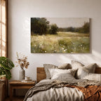 Wildflower Field Wall Art Countryside Meadow Framed Canvas Rustic Farmhouse Home Decor