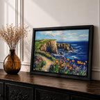 Coastal Landscape Wall Art Big Sur Coast Framed Canvas Beach View Living Room Decor