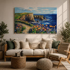 Coastal Landscape Wall Art Big Sur Coast Framed Canvas Beach View Living Room Decor