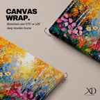 Birch Tree Wall Art Flowering Forest Framed Canvas Floral Landscape Rustic Home Decor