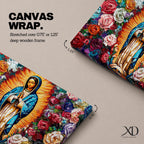 Our Lady of Guadalupe Wall Art La Guadalupana Framed Canvas Mexican Catholic Home Decor