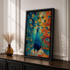 Bring bold color into your home with this Peacock Wall Art, featuring a vibrant expressionist canvas print with richly textured brushstrokes and radiant jewel tones. The dramatic fan of peacock feathers creates a striking focal point, making it perfect for modern living room, bedroom, or office decor.