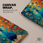 Bring bold color into your home with this Peacock Wall Art, featuring a vibrant expressionist canvas print with richly textured brushstrokes and radiant jewel tones. The dramatic fan of peacock feathers creates a striking focal point, making it perfect for modern living room, bedroom, or office decor.