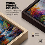 Transform your space with this Waterfall Wall Art, a vibrant impressionist landscape canvas print featuring a cascading woodland stream, rich autumn colors, and expressive palette knife textures. The misty forest atmosphere and jewel-toned reflections create a calming focal point for living rooms, bedrooms, or offices.