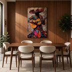Mariachi Guitarist Wall Art Mexican Musician Charro Abstract Cultural Gift Living Room Home Decor