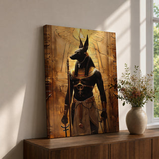 Anubis Egyptian God Wall Art Jackal Deity Ancient Mythology Gift Living Room Home Decor