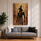 Anubis Egyptian God Wall Art Jackal Deity Ancient Mythology Gift Living Room Home Decor