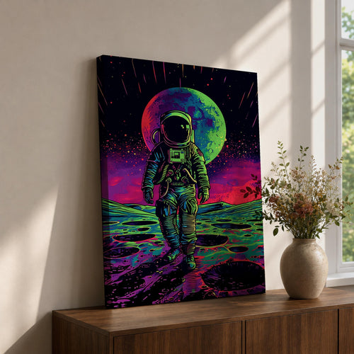 Astronaut Space Wall Art Lunar Explorer Voyager Cosmic Abstract SciFi Gift Bedroom Home Decor