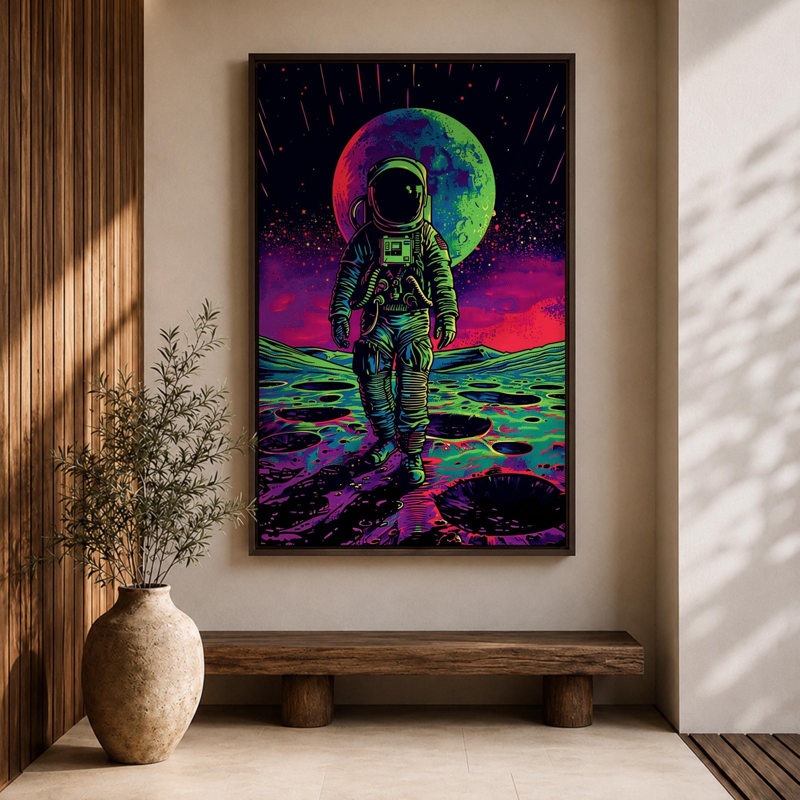 Astronaut Space Wall Art Lunar Explorer Voyager Cosmic Abstract SciFi Gift Bedroom Home Decor