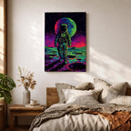 Astronaut Space Wall Art Lunar Explorer Voyager Cosmic Abstract SciFi Gift Bedroom Home Decor