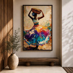 African Woman Wall Art Ethnic Cultural Dancer Abstract Gift Living Room Home Decor