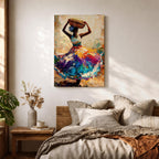 African Woman Wall Art Ethnic Cultural Dancer Abstract Gift Living Room Home Decor