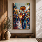 Mariachi Musicians Wall Art Mexican Cultural Music Festival Parade Gift Living Room Home Decor
