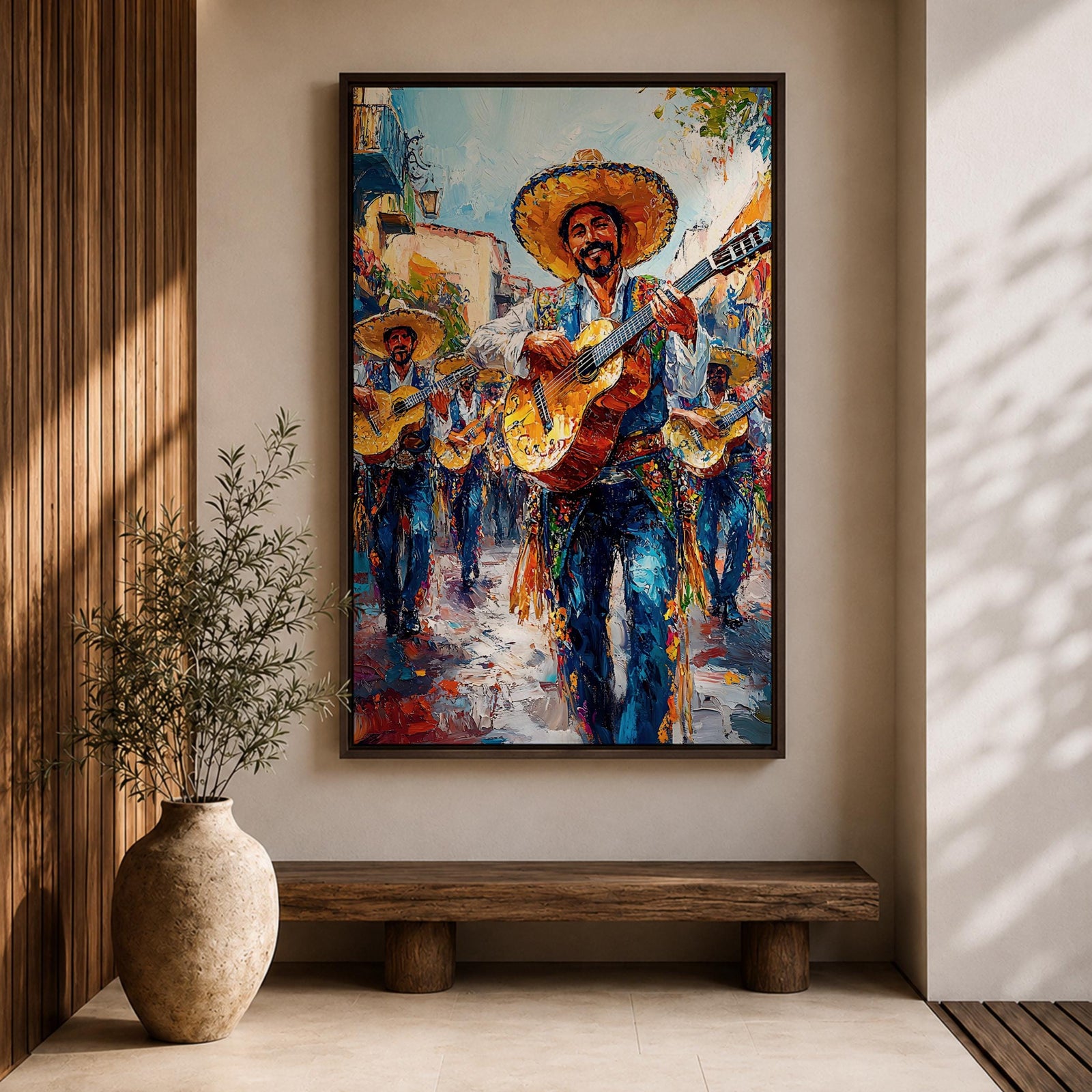 Mariachi Musicians Wall Art Mexican Cultural Music Festival Parade Gift Living Room Home Decor