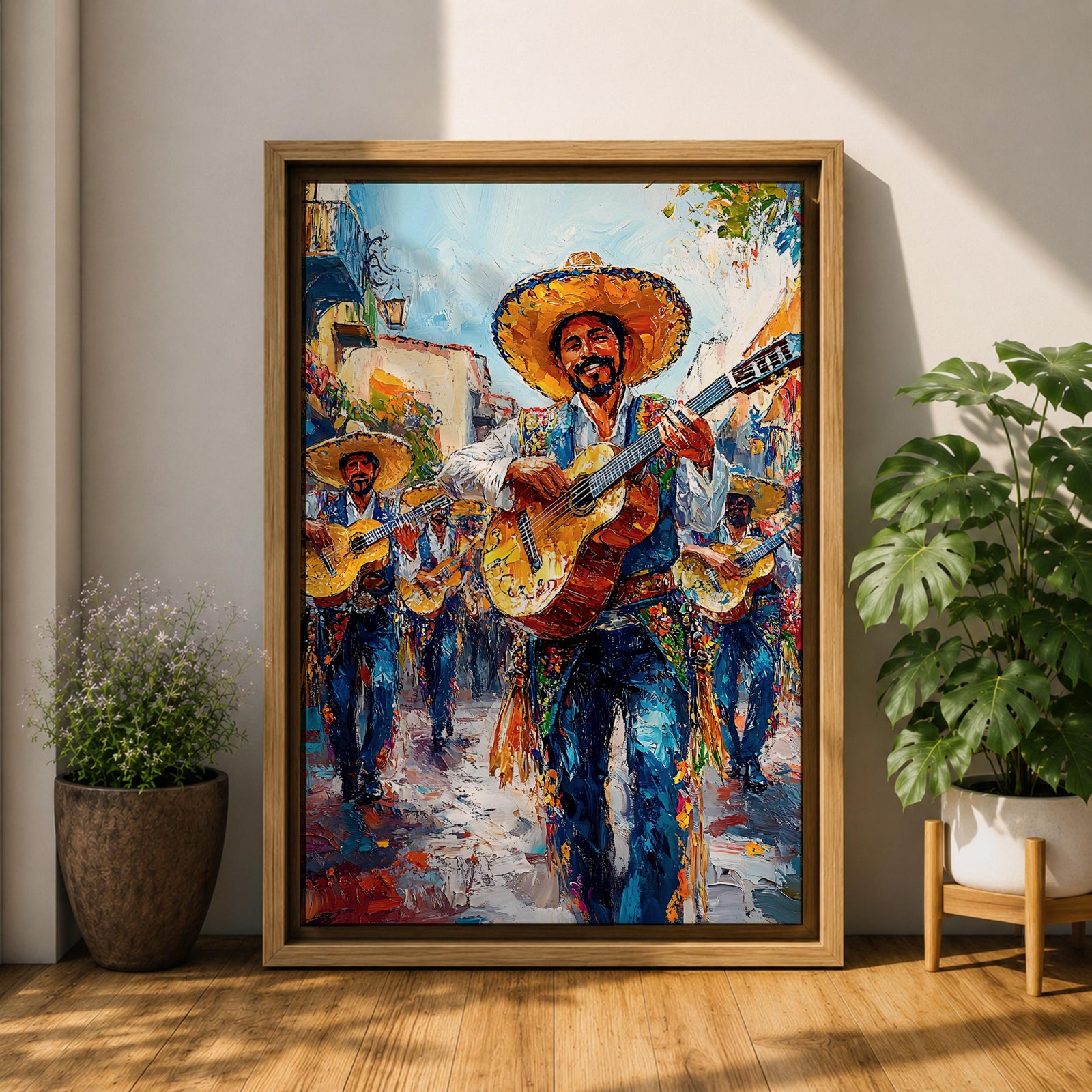 Mariachi Musicians Wall Art Mexican Cultural Music Festival Parade Gift Living Room Home Decor