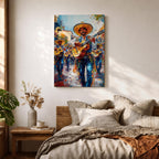 Mariachi Musicians Wall Art Mexican Cultural Music Festival Parade Gift Living Room Home Decor
