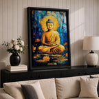 Gautama Buddha Wall Art Buddhist Religious Meditation Lotus Abstract Gift Yoga Room Home Decor