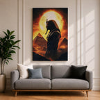 Egyptian Pharaoh Ancient Royal Wall Art Sun God Mythology Gift Living Room Home Decor