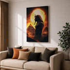 Egyptian Pharaoh Ancient Royal Wall Art Sun God Mythology Gift Living Room Home Decor