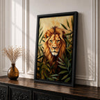 African Lion Wildlife Animal Wall Art King Safari Nature Gift Living Room Home Decor