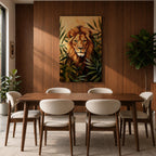 African Lion Wildlife Animal Wall Art King Safari Nature Gift Living Room Home Decor