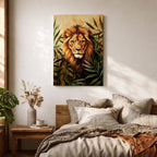 African Lion Wildlife Animal Wall Art King Safari Nature Gift Living Room Home Decor