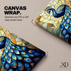 Peacock Bird Wall Art Royal Indian Peafowl Stained Glass Gift Living Room Home Decor