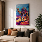 Camel Middle Eastern Wall Art Caravan Desert Travel Nature Gift Living Room Home Decor