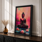 Shakyamuni Buddha Buddhist Wall Art Lotus Throne Religious Symbol Gift Meditation Room Home Decor