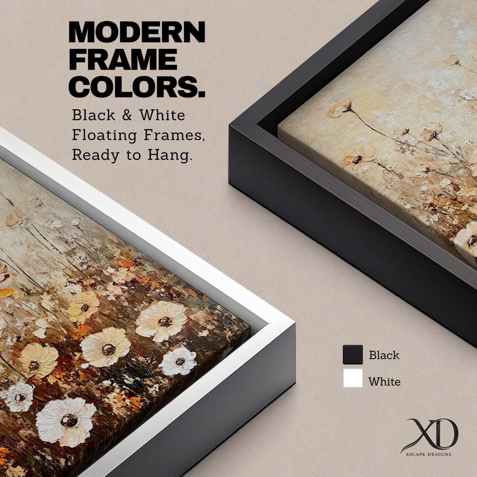 A vintage-style framed canvas painting depicting a wildflower bouquet with delicate, textured flowers and tall stems against a muted background. The artwork features a rustic, botanical aesthetic with soft, natural tones and a cottagecore vibe, emphasizing floral beauty in an antique visual style.