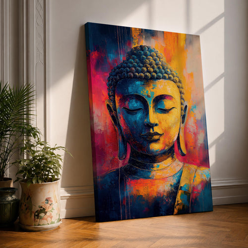 Buddha Buddhist Wall Art Gautama Shakyamuni Abstract Zen Gift Yoga Studio Room Home Decor