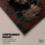 A detailed framed canvas wall art depicting Jesus wearing a crown of thorns with eyes closed and a sorrowful expression. The artwork captures the emotional intensity of Christ of Sorrows with textured, realistic features emphasizing the crown and facial hair, set against a dark, rustic background.