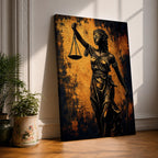 Lady Justice Wall Art Legal Symbol Scales Abstract Modern Gift Law Office Home Decor