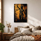 Lady Justice Wall Art Legal Symbol Scales Abstract Modern Gift Law Office Home Decor