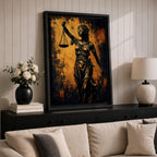 Lady Justice Wall Art Legal Symbol Scales Abstract Modern Gift Law Office Home Decor