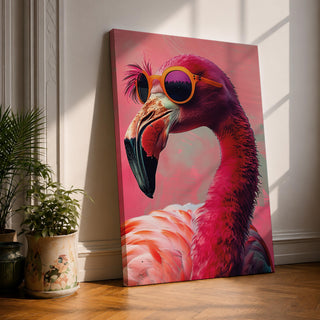 Flamingo Tropical Bird Wall Art Pink Flamingo Animal Symbol Gift Living Room Home Decor