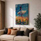 Ballerina Ballet Wall Art Dance Figure Floral Abstract Gift Living Room Bedroom Home Decor