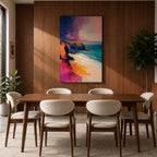 Coastal Cliffs Seascape Wall Art Ocean Coast View Abstract Gift Living Room Home Decor
