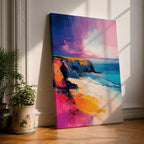 Coastal Cliffs Seascape Wall Art Ocean Coast View Abstract Gift Living Room Home Decor