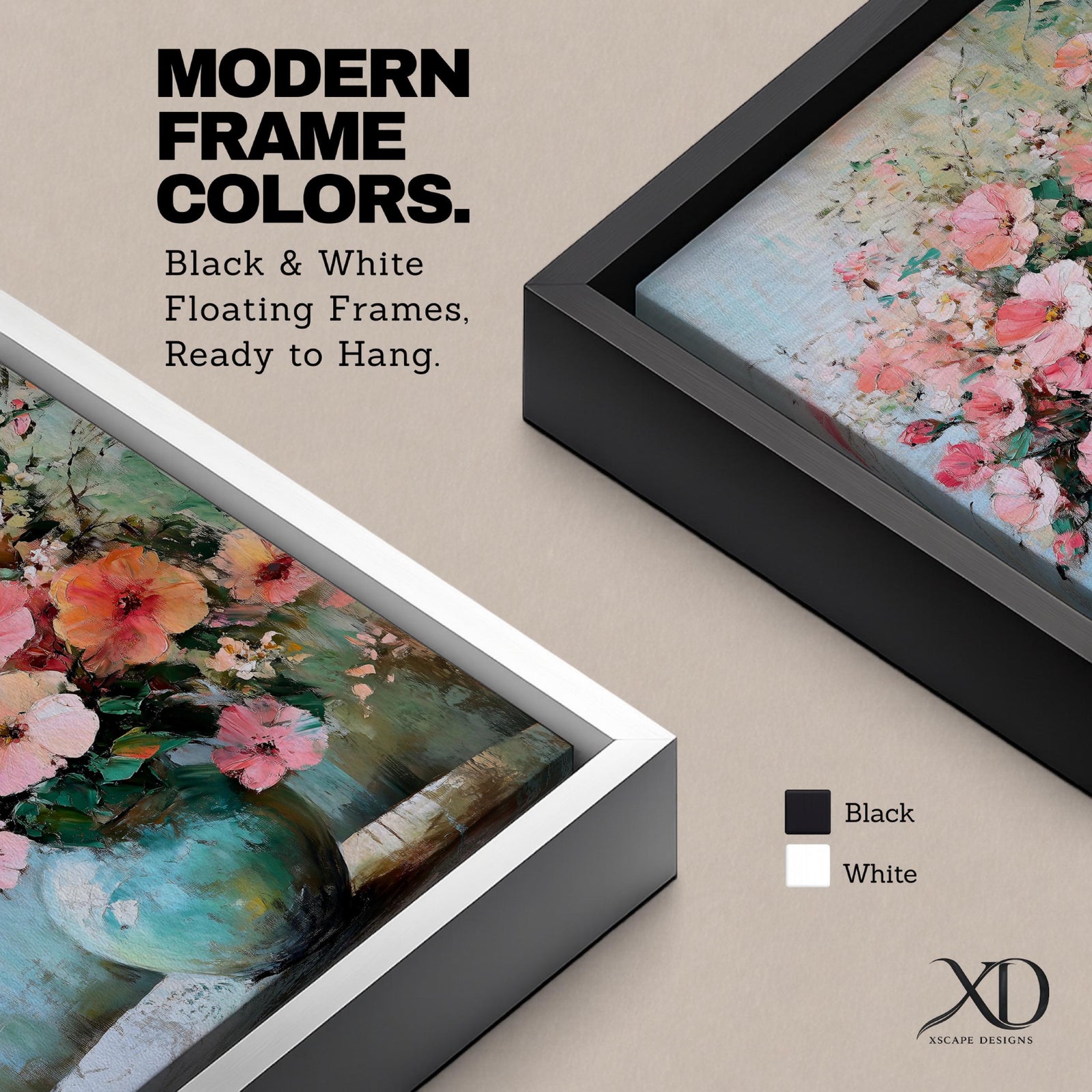 A vintage style floral still life painting featuring a bouquet of pink flowers arranged in a green vase. The artwork is rendered with textured brushstrokes and soft edges, capturing the delicate petals and lush greenery in an impressionistic manner on a muted background.