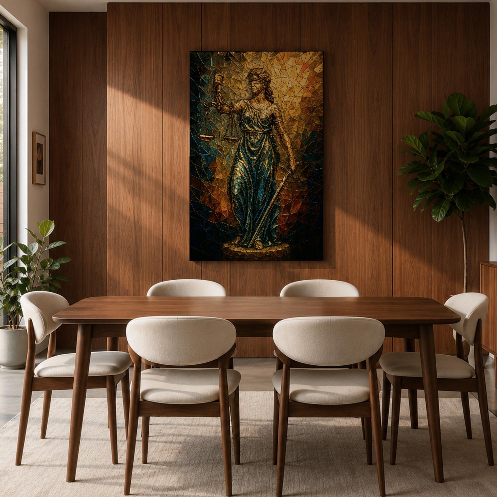 Lady Justice Legal Symbol Wall Art Roman Justitia Mosaic Gift Law Office Home Decor
