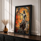 Lady Justice Legal Symbol Wall Art Justitia Abstract Gift Courtroom Law Office Home Decor