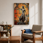 Lady Justice Legal Symbol Wall Art Justitia Abstract Gift Courtroom Law Office Home Decor