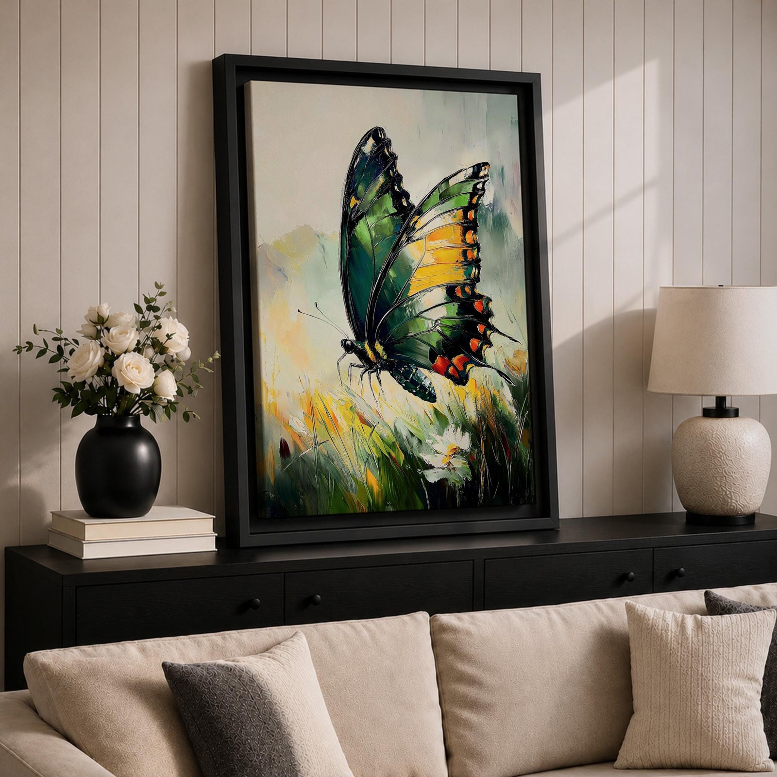 Butterfly Garden Wall Art Wild Insect Nature Gift Living Room Bedroom Office Home Decor
