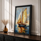 Sailing Boat Nautical Ocean Coastal Wall Art Sailboat Maritime Gift Living Room Home Decor
