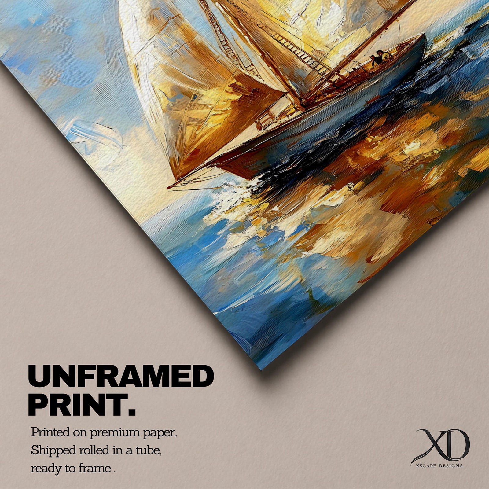 Sailing Boat Nautical Ocean Coastal Wall Art Sailboat Maritime Gift Living Room Home Decor