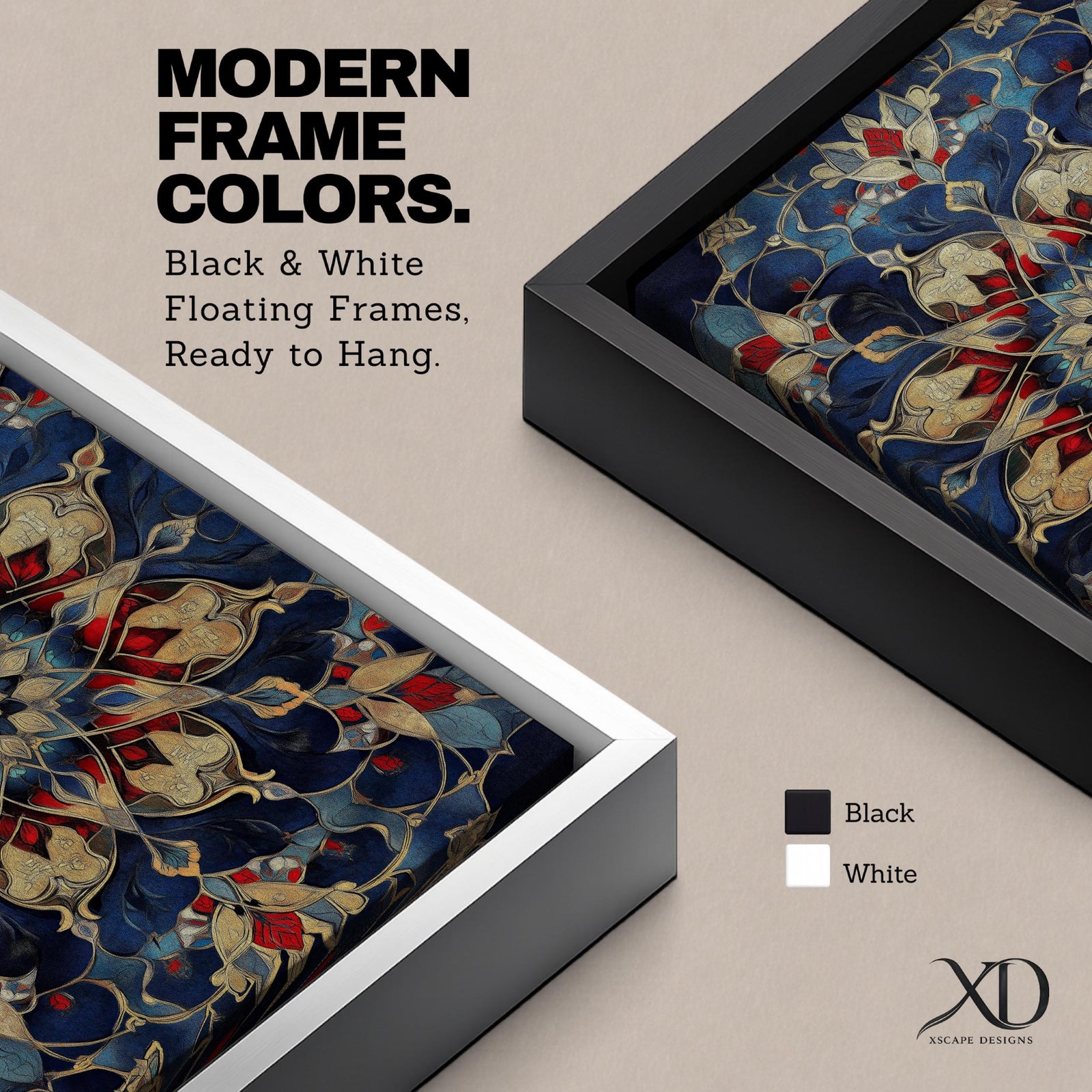 Intricate Islamic geometric mandala pattern featuring symmetrical arabesque floral motifs in deep blue, gold, and red tones arranged in a radial mosaic design, creating an ornate ornamental pattern inspired by traditional Islamic tilework and decorative architecture.