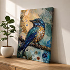 Kingfisher Bird Wall Art Wildlife Nature Halcyon King Mosaic Gift Living Room Home Decor