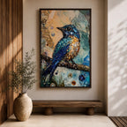 Kingfisher Bird Wall Art Wildlife Nature Halcyon King Mosaic Gift Living Room Home Decor