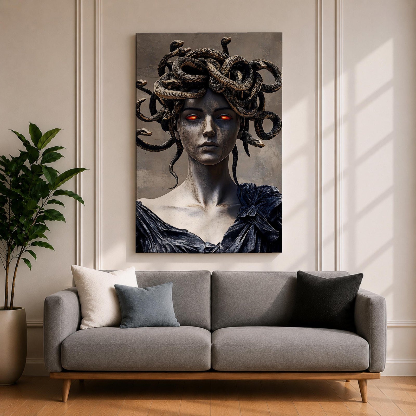 Medusa Greek Myth Wall Art Gorgon Mythology Legend Symbol Gift Living Room Home Decor